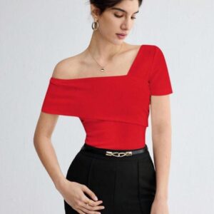 Materia rip algodón Modelo Azimetrico Manga corta