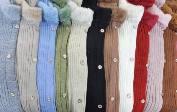 Chompa Hilo Algodon Peluche - Modelo Victoria - Colores