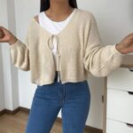 Chompa Hilo Algodon Tacto - Modelo Casual Lazos