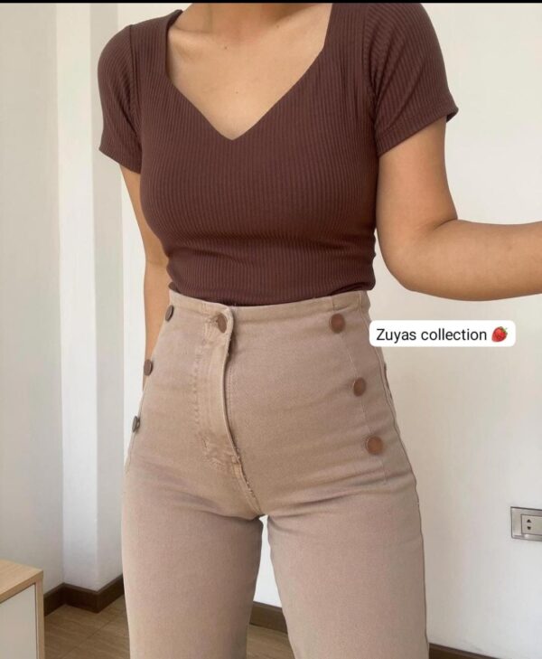 Polo Manga Corta RIP Algodón Modelo Dani Marron